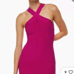 Aritzia Babaton Sculpt Knit Criss Cross Dress – Granita Pink Photo 0
