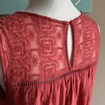 Sweet Wanderer Sienna orange gauze and crochet embroidery lace dress medium comfy Photo 7