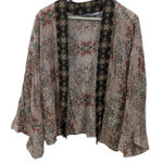 Michael Stars , one-size-fits-all, kimono, brown, white, wide sleeves Photo 0