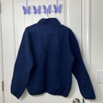 Vintage L.L. Bean outdoors Adult navy soft fleece quarter zip jacket medium Blue Photo 4