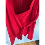 Abercrombie & Fitch Abercrombie Red Puff Sleeve Wrap Mini Dress size LP Photo 2