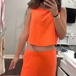 Orange Women's matching set Size M Photo 0