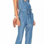 Lovers + Friends Denim Emily Blue Chambray Jumpsuit Size XS Photo 0