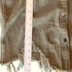 American Bazi  Army Green Button Down Distressed Denim Jacket Size S Photo 9