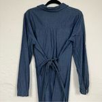 Max Studio  Chambray Long Sleeve Mini Dress Womens L Swiss Coastal Cowboy Denim Photo 2