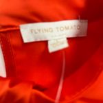 Flying Tomato Orange dressy blouse long sleeves mock turtleneck  Photo 2