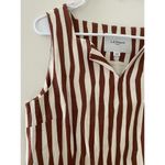 LK Bennett L.K. Bennett London Brown White Wavy Shift Sheath Dress USA 8 Dr Annelin Linen Photo 5