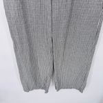 Old Navy  Beachy Lightweight Wide Leg‎ Linen Pants Womens Large Gray White Stripe Photo 2