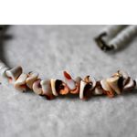 Source Unknown Vintage Vacation Ready Puka/Snail Stacked Shells Unique 16" Choker Necklace Photo 3