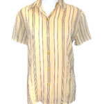 Chaus Beige Striped women’s Shirt Tan Size 4 Photo 0