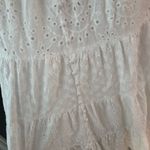 AQUA  White Tiered Eyelet Cotton Midi Dress Photo 6