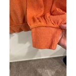 We The Free by Free People Main Squeeze Hacci Sweater Womens Size Medium Orange Photo 5