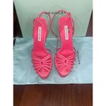 Aquazzura 130mm Flow Plateau Sandals Watermelon 38.5 With Box Pink High Heels Size 7.5 Photo 5
