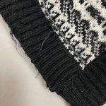 Carolyn Taylor  Cardigan Sweater Open Front Waterfall Black‎ White Women Sz Large Photo 9