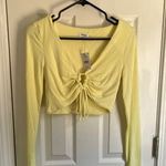 Cotton On Yellow Ruched Long Sleeve Top Photo 0