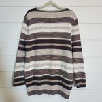 Joseph A .‎ Women's Striped Brown and Cream Crew Neck Sweater. Size M -P Photo 1
