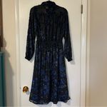 Adam Lippes  Floral Metallic Burnout Dress Long Sleeves Womens 4 Photo 14