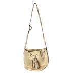 J.Crew Beige Tassel Leather Hobo Crossbody Bag Photo 3