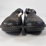 Alegria ALG-715 Mary Jane Clogs Women's 41 Black Iridescent Leather Comfort Photo 6