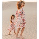 Jessakae Serene Adobe Long Balloon Puff Sleeve Mini Dress Size XL Pink Photo 2