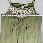 Westport Olive Green Beaded Embroidered Sleeveless Dress – Size L Photo 3
