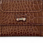 Liz Claiborne brown leather crocodile print  wallet Photo 0