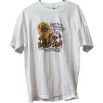 Vintage 90's Religous T Let Tge Little Ones Come‎ To Me Bible quote T shirt 90's White Size L Photo 0
