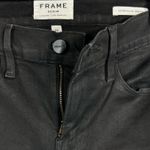frame denim FRAME SZ 26 Le Skinny de Jeanne Jeans Noir Coated Stretch Mid-Rise Zip-Fly Black Photo 5