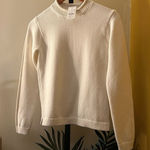 J.Crew Classic Mockneck Roll Neck Fisherman Sweater Knit Ivory $98 NWT Size XXS Photo 0