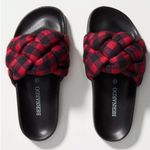 Bernardo ANTHROPOLOGIE Rylee Braided Puffy Plaid Band Slides Comfort, Size 7 Photo 9