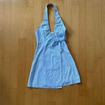 Princess Polly  Kaiah blue striped halter mini dress Photo 1