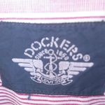 Dockers  M Red White Striped Button Down Top Photo 5