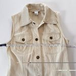 House Of Harlow‎ 1960 Cream Snap Front Denim Sleeveless Maxi Dress Size XS Tan Photo 7