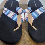Tommy Hilfiger  Colorful Striped Flip Flops Size 9 Red and Blue Preppy Flip Flops Photo 2
