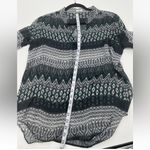 L'Agence  Womens Blouse Small 100% Silk Floral Abstract Tie Neck Button Up Photo 5