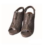 Halogen Tan Leather Heels Sandals Photo 4