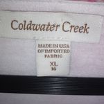 Coldwater Creek  XL Abstract Floral Watercolor Top Plus in Pink Orange Photo 3