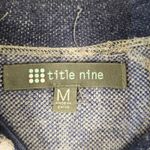 Title Nine  Womens Blue 1/4 Zip Merino Wool Blend Pullover Sweater Medium Photo 3