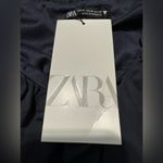 ZARA  New Black Sleeveless Draped Mini Balloon Casual Dress party Size M Photo 12