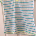 Wet Seal FINAL MARKDOWN  Blue and Yellow Striped Short Sleeve Tee Junior large Photo 1