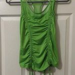 Women’s 90 Degree by Reflex Green Ruched Racerback Athletic Tank Top Shirt XS Photo 0