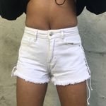 PacSun White lace up shorts Photo 7