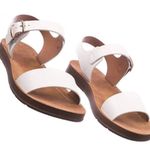 White Ankle Strap Vegan Leather Sandal Size 9 Photo 5