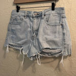 Pistola  Faded Blue Ripped Jean Shorts Photo 0
