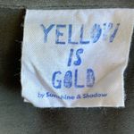 Yellow Is Gold by Sunshine & Shadow Olive Green Silk Shirt Dress Size M Photo 5