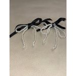 Casa Clara Nina Earrings in Pearl One Size New Womens Dangle Ribbon Bow White Photo 3