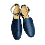 Journee Collection Loretta Sandals Navy Blue Faux Leather Women's Size 11 Photo 7