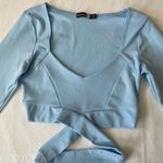 Boohoo Blue CutOut Crop Top Photo 6