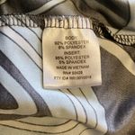 VINTAGE HIPPIES TUNIC TOP BUILT IN BLACK NECK HALTER W/SILVERTONE CIRCLE SZ MED Blue Photo 9