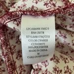 About A Girl Women Top M Maroon Flouncy Hem Floral Print Boho Festival Hippie Photo 8